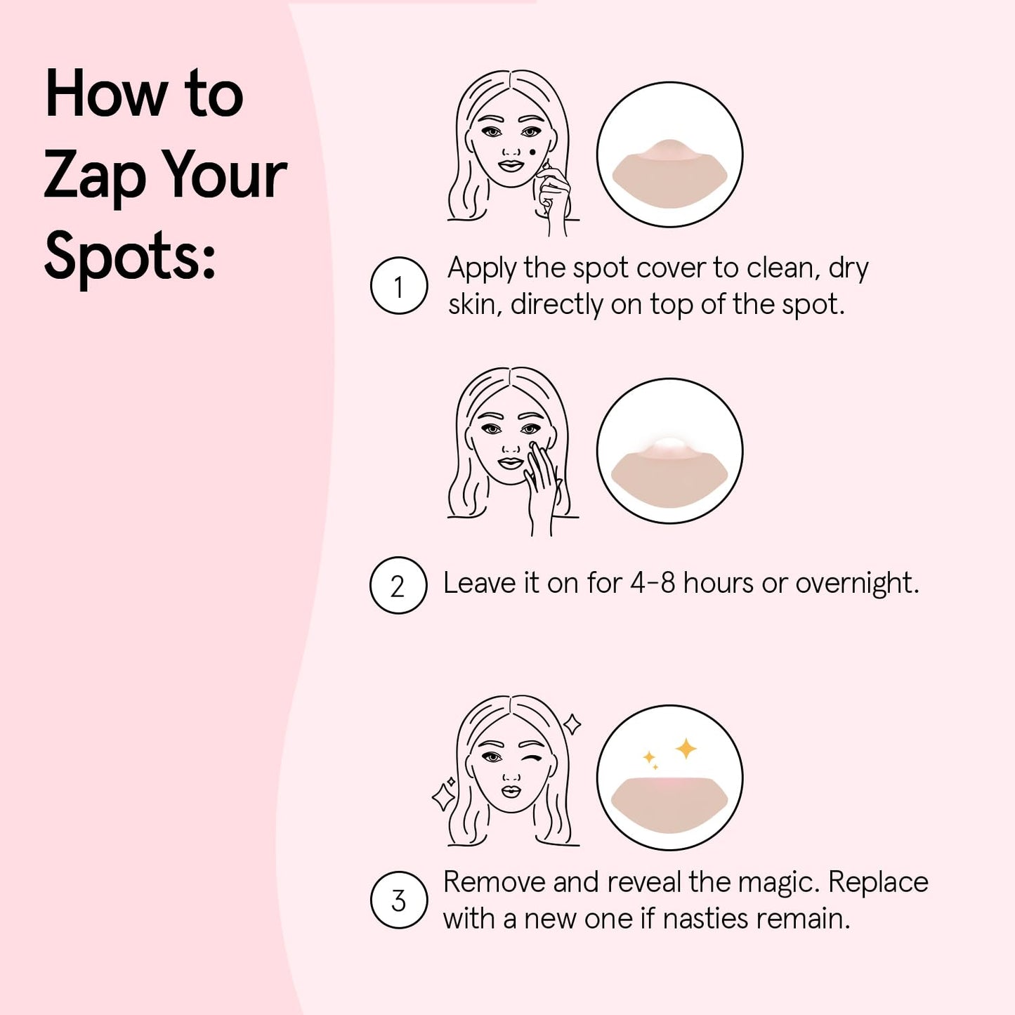 Clear adhesive hydrocolloid patches for face breakouts