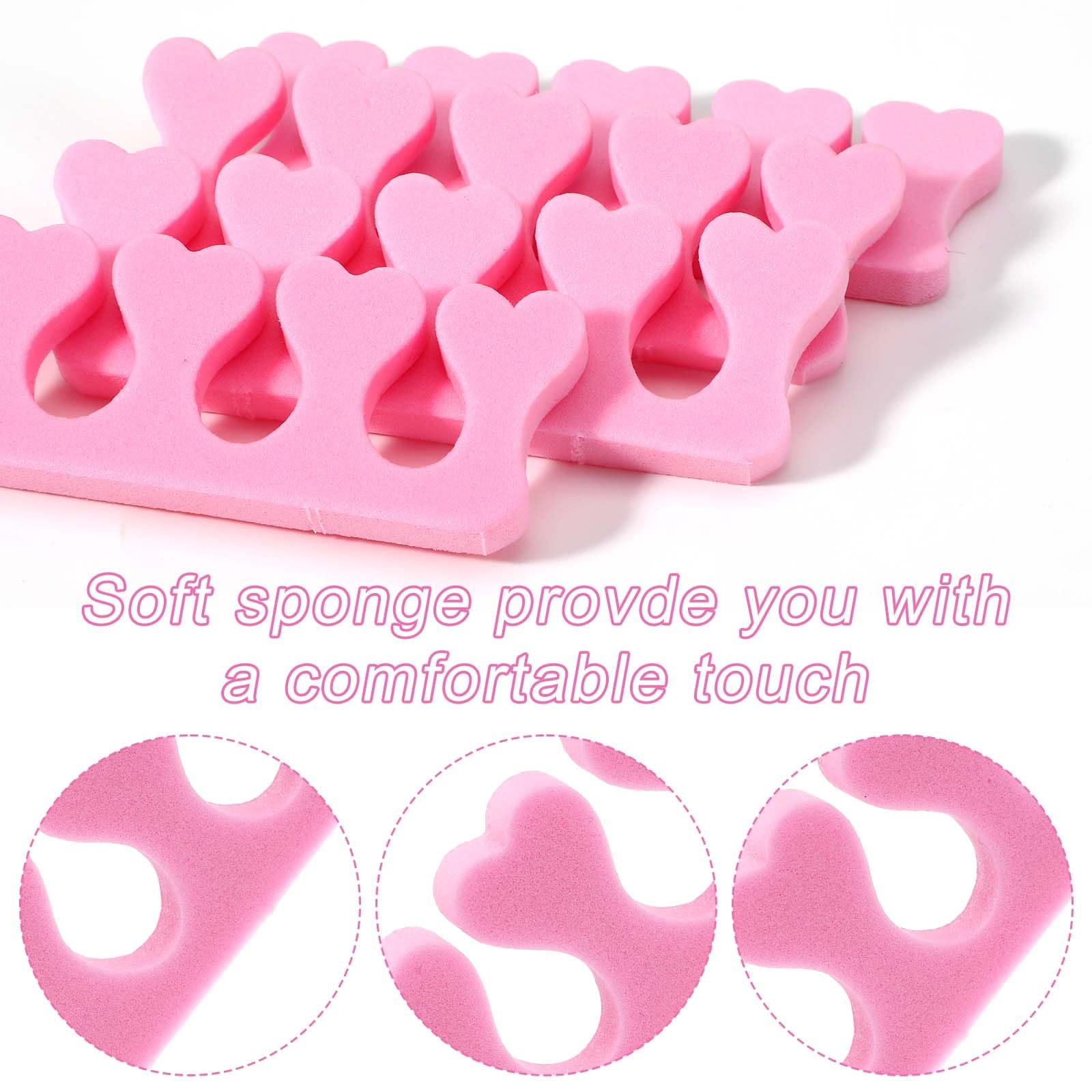 Flexible EVA foam toe dividers for comfortable home pedicures