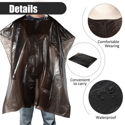 Usage of black disposable salon cape for hair dyeing protection