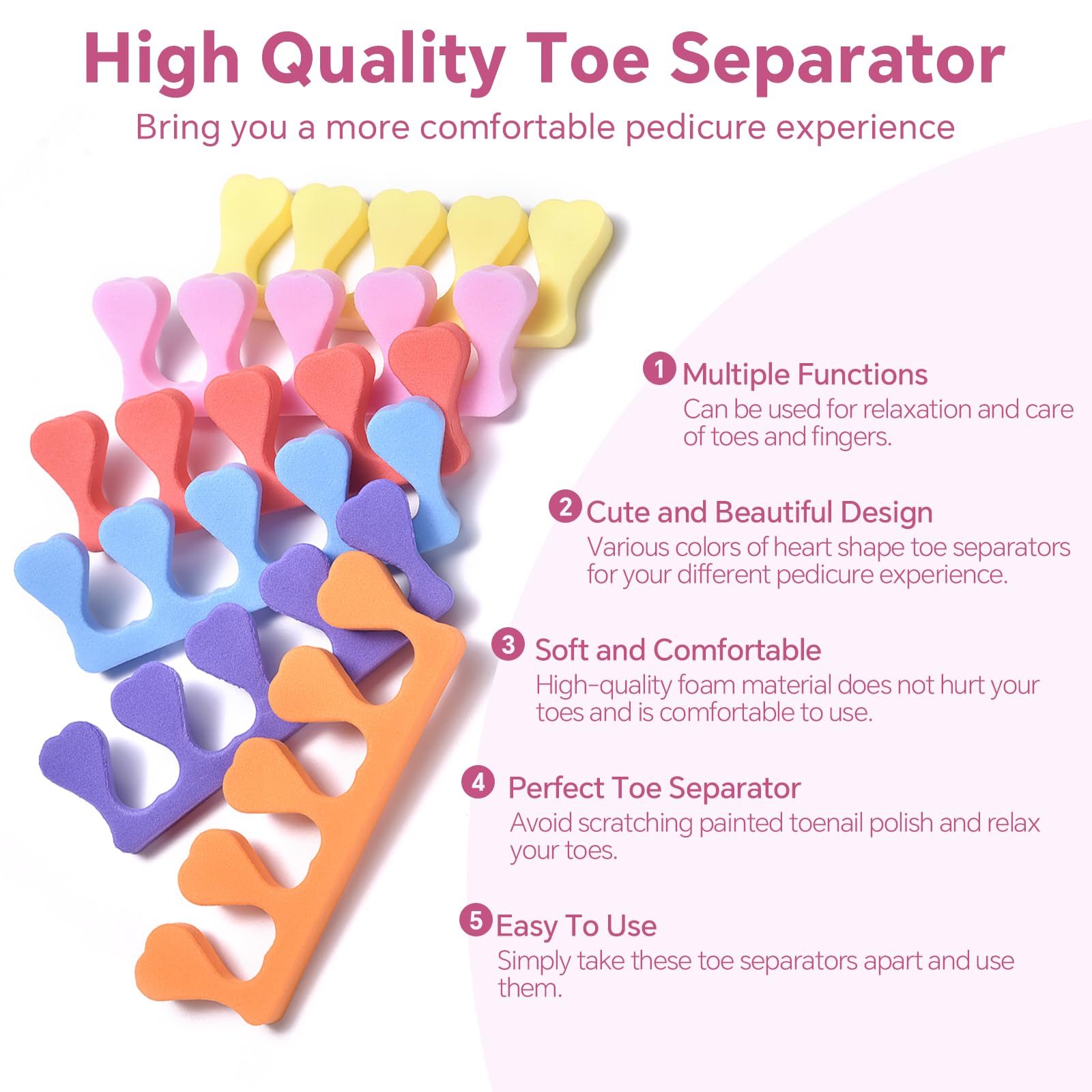 Soft sponge finger dividers for nail art