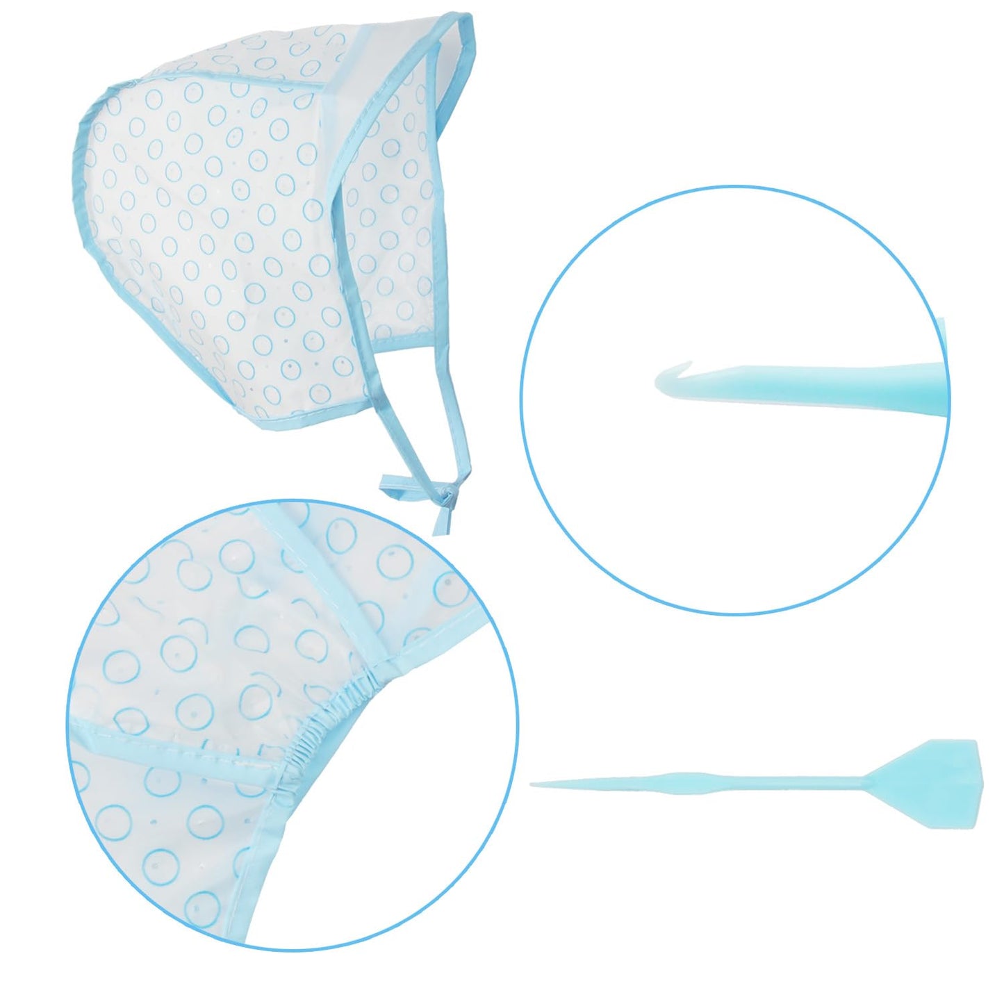 Adjustable tie back straps of JFFX hair highlighting cap