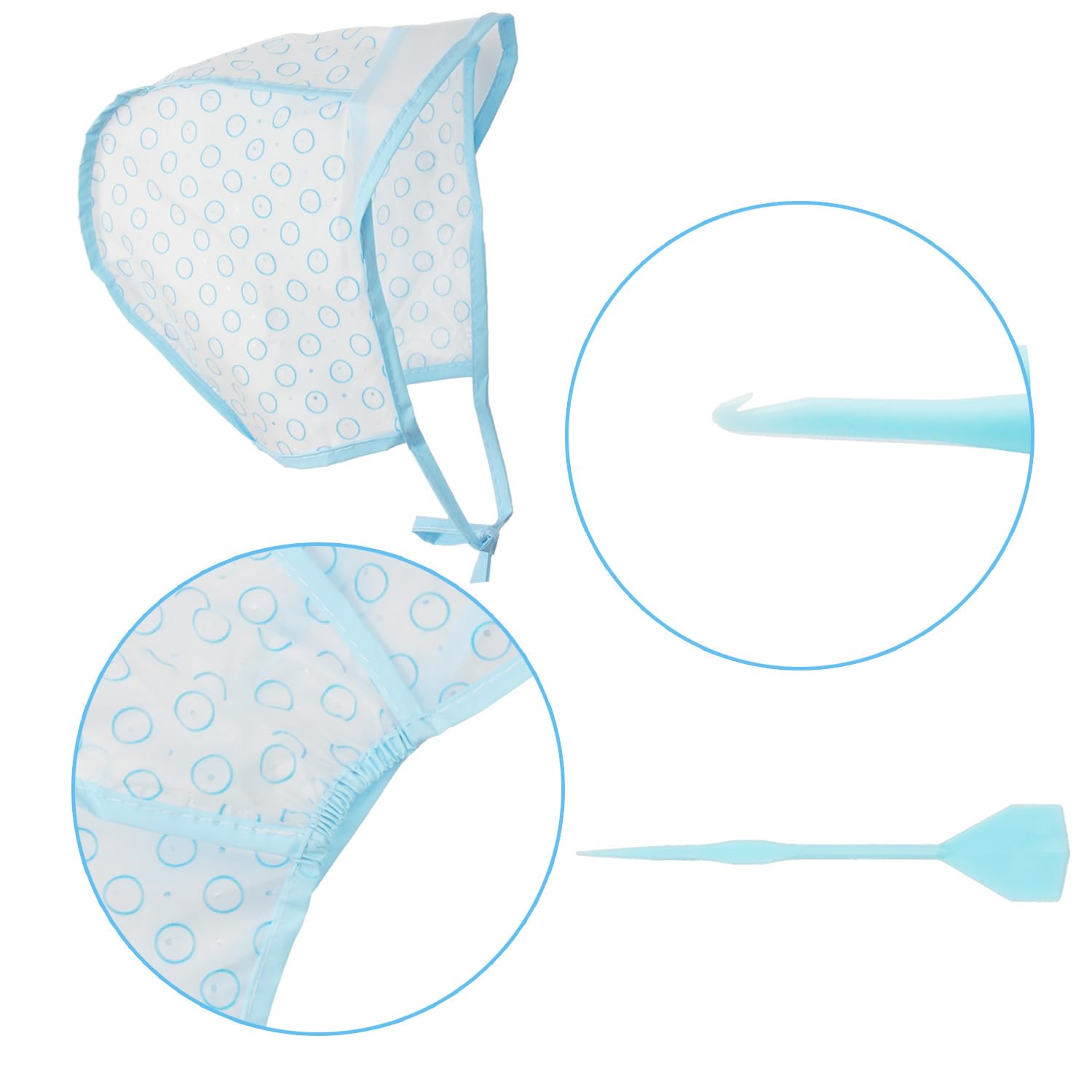 Adjustable tie back straps of JFFX hair highlighting cap