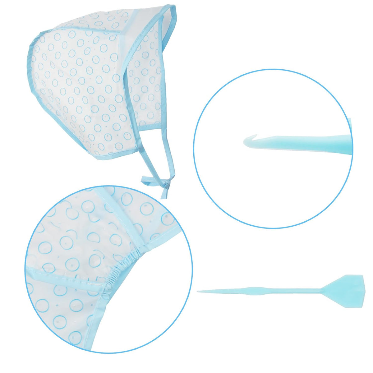 Adjustable tie back straps of JFFX hair highlighting cap