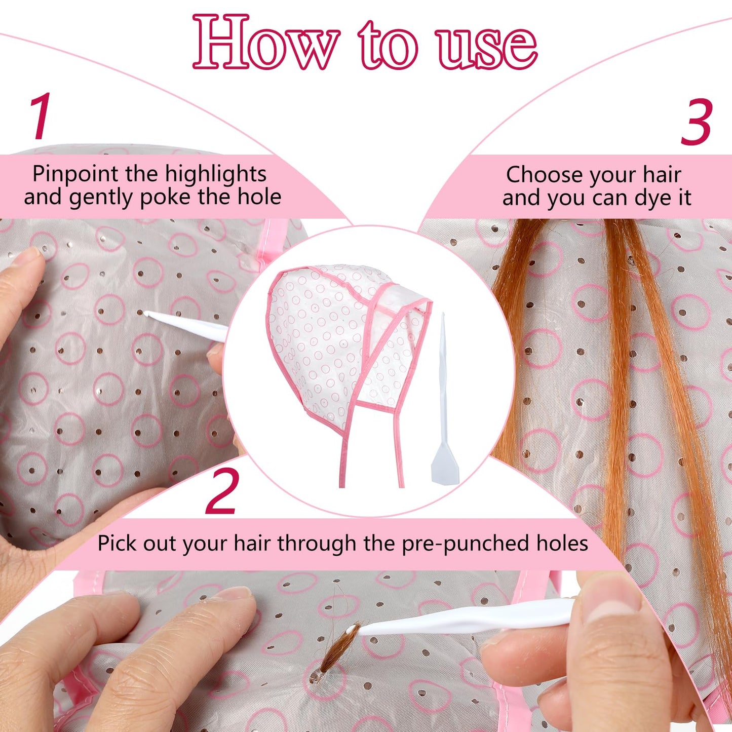 Bewudy hair coloring kit accessories including combs and hooks