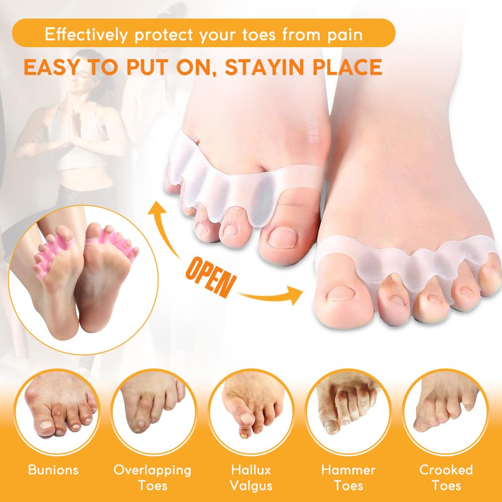 Pair of Nonstop blue silicone bunion correctors