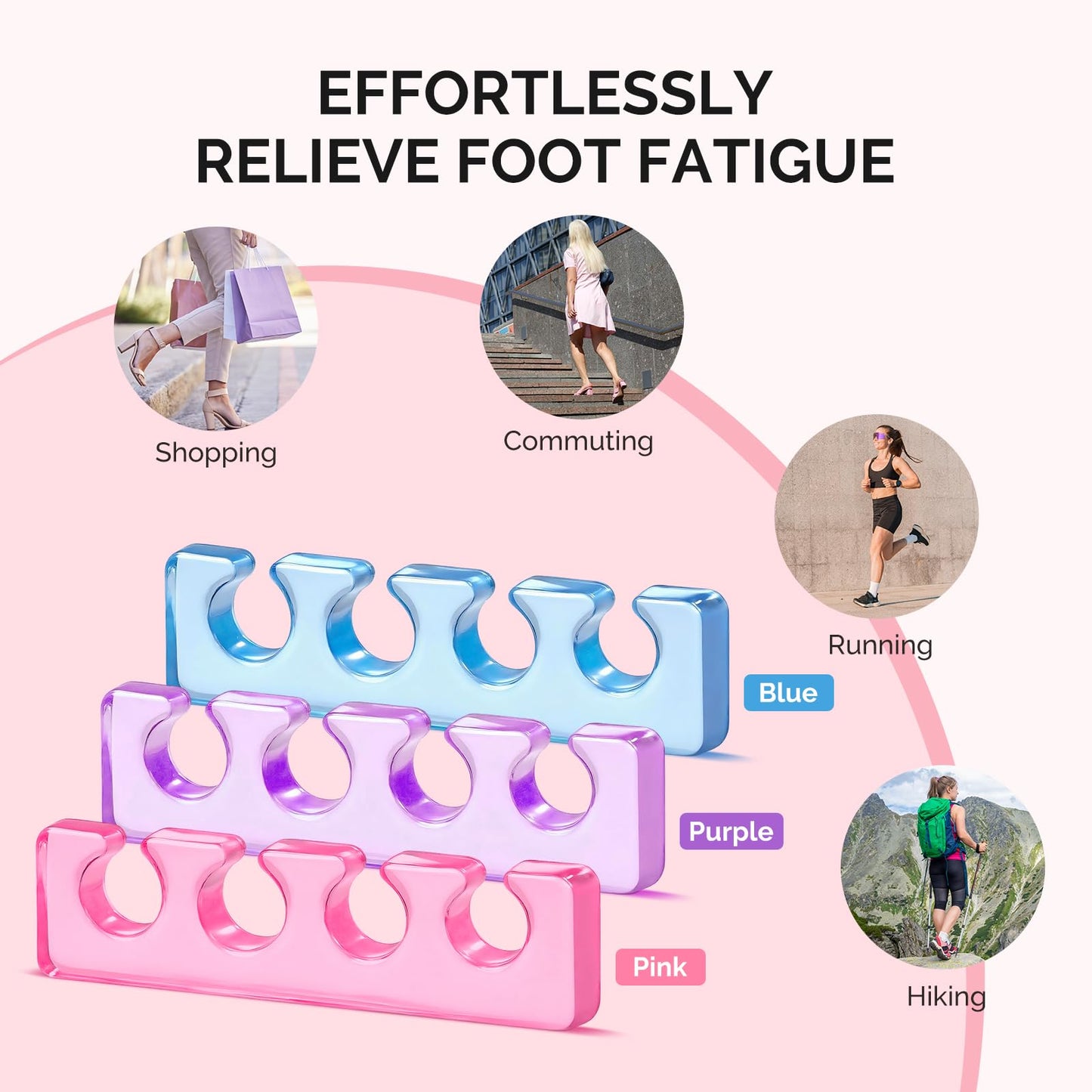 Comfortable finger and toe spreaders for women