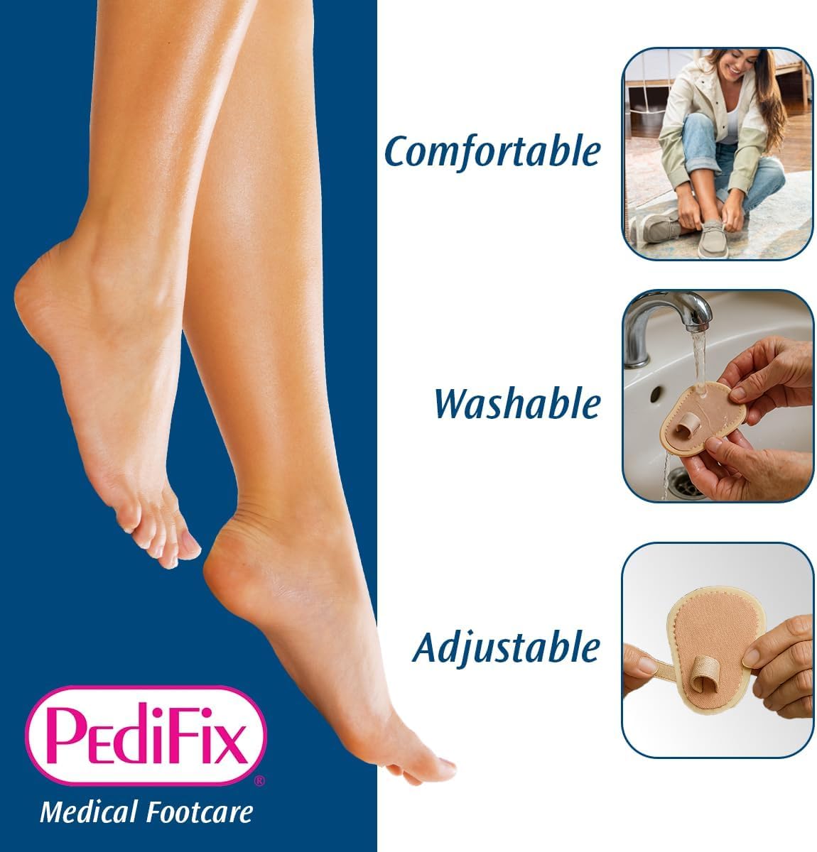 Pedifix toe alignment support used on a foot