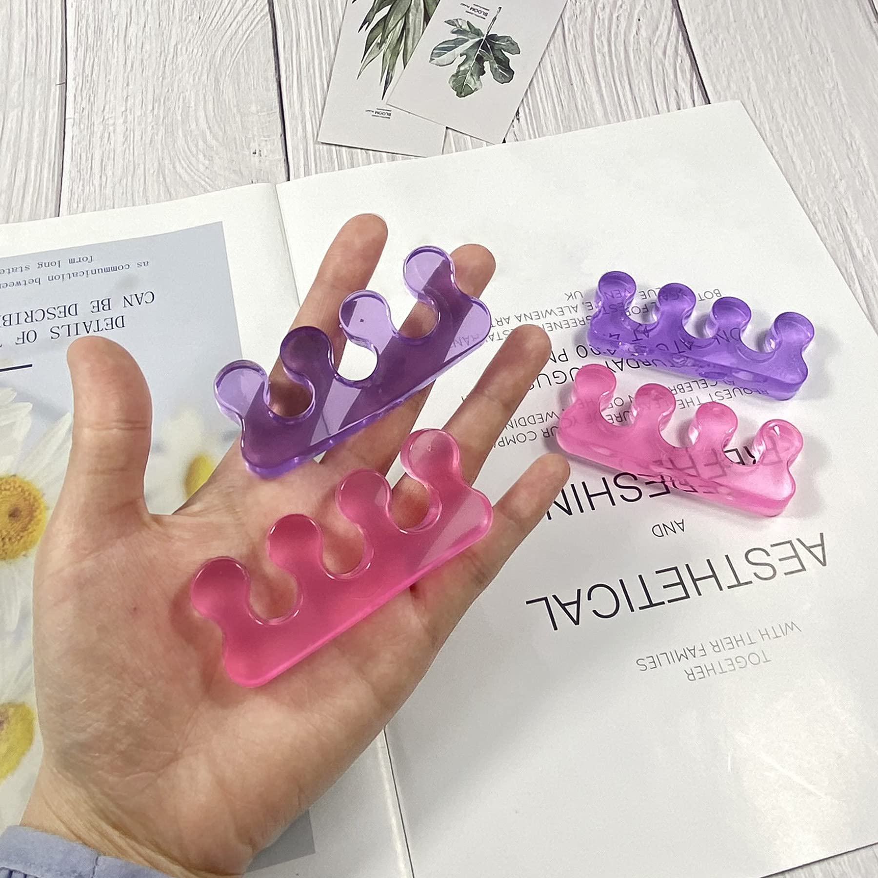 Reusable gel toe separators for bunion relief and foot health