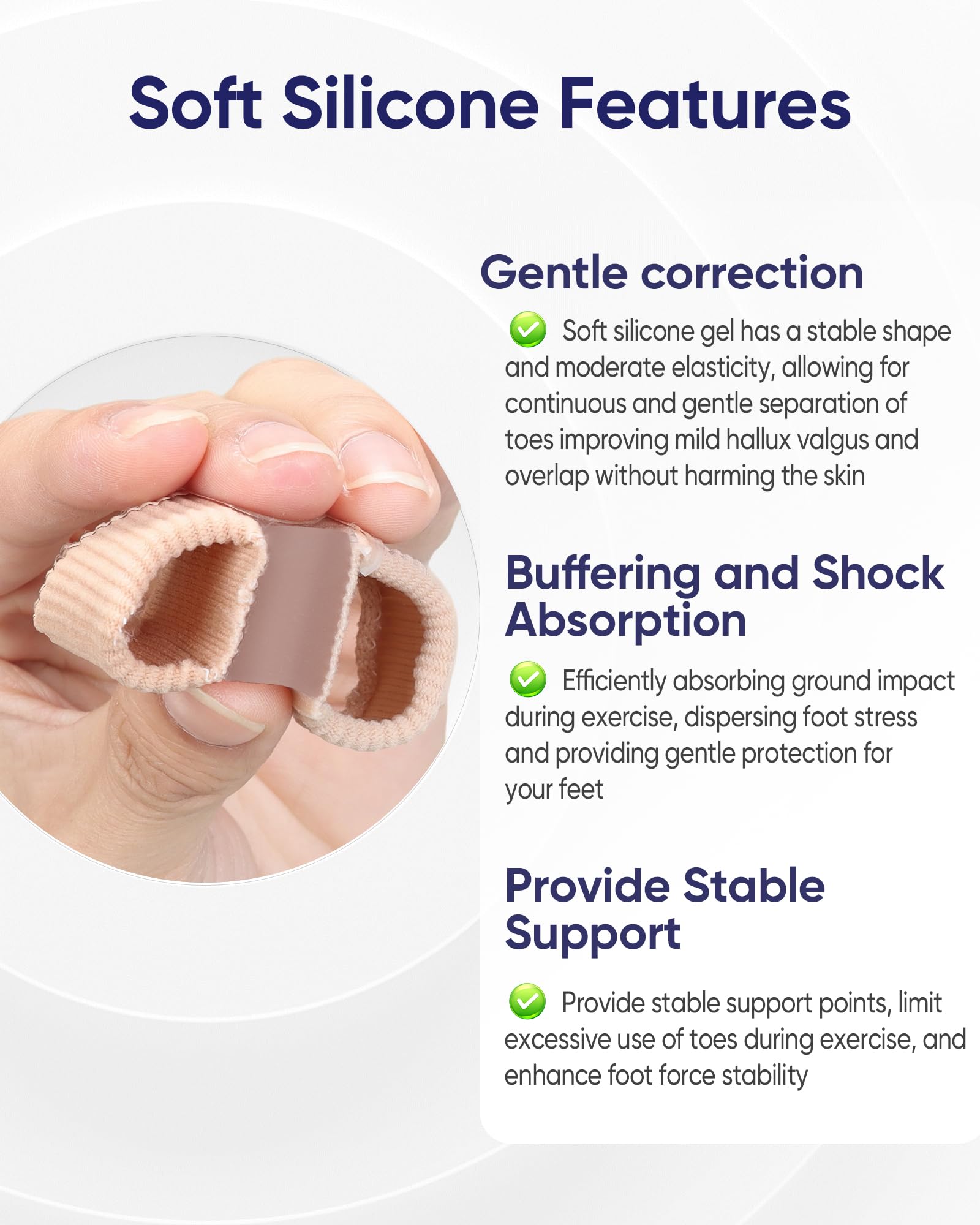 Quyaxol soft silicone toe separator packaging