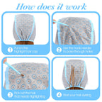 Plastic crochet hook included with JFFX highlighting cap