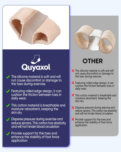 Quyaxol toe correctors inside athletic shoe