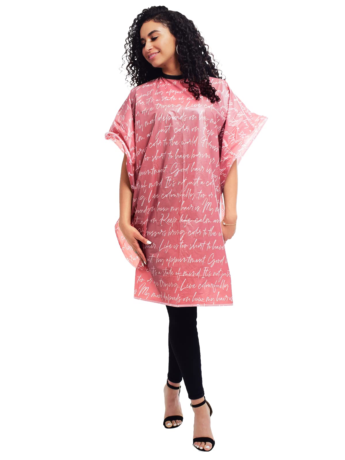 Close up of Betty Dain waterproof vinyl cape material