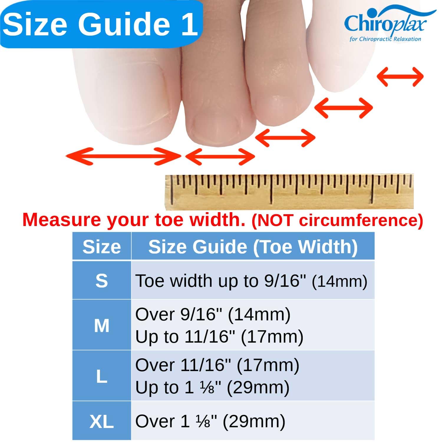 Five pack of Chiroplax gel-lined toe sleeves in packaging