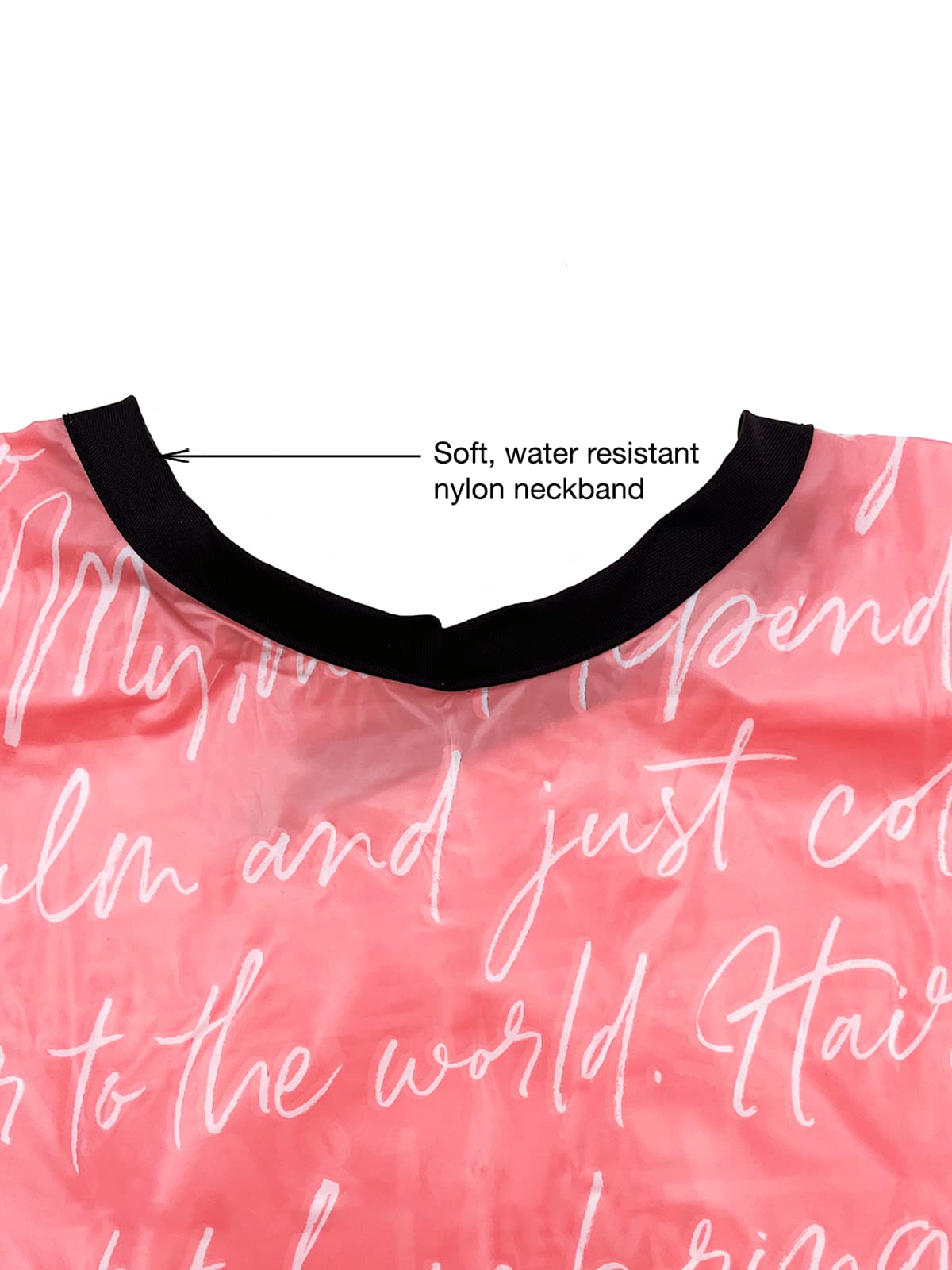 Betty Dain salon cape touch and close fastener detail