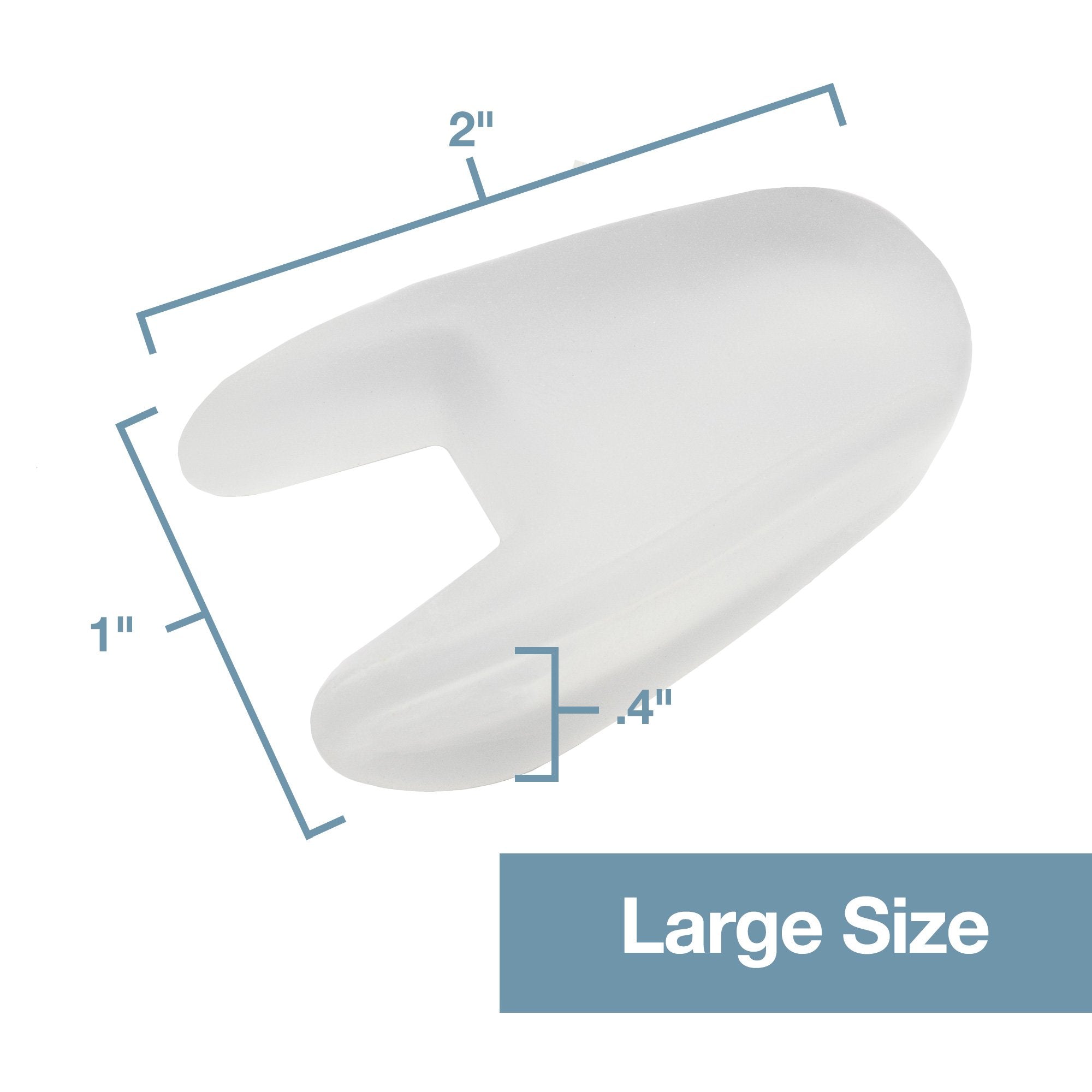 Side view of ZenToes silicone separators for bunions