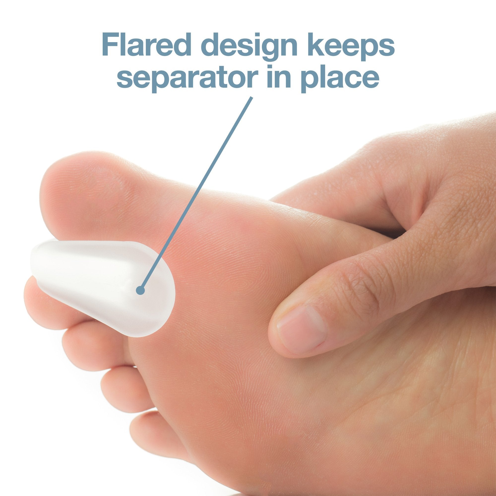 ZenToes toe spacers being worn in a sandal