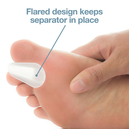 ZenToes toe spacers being worn in a sandal