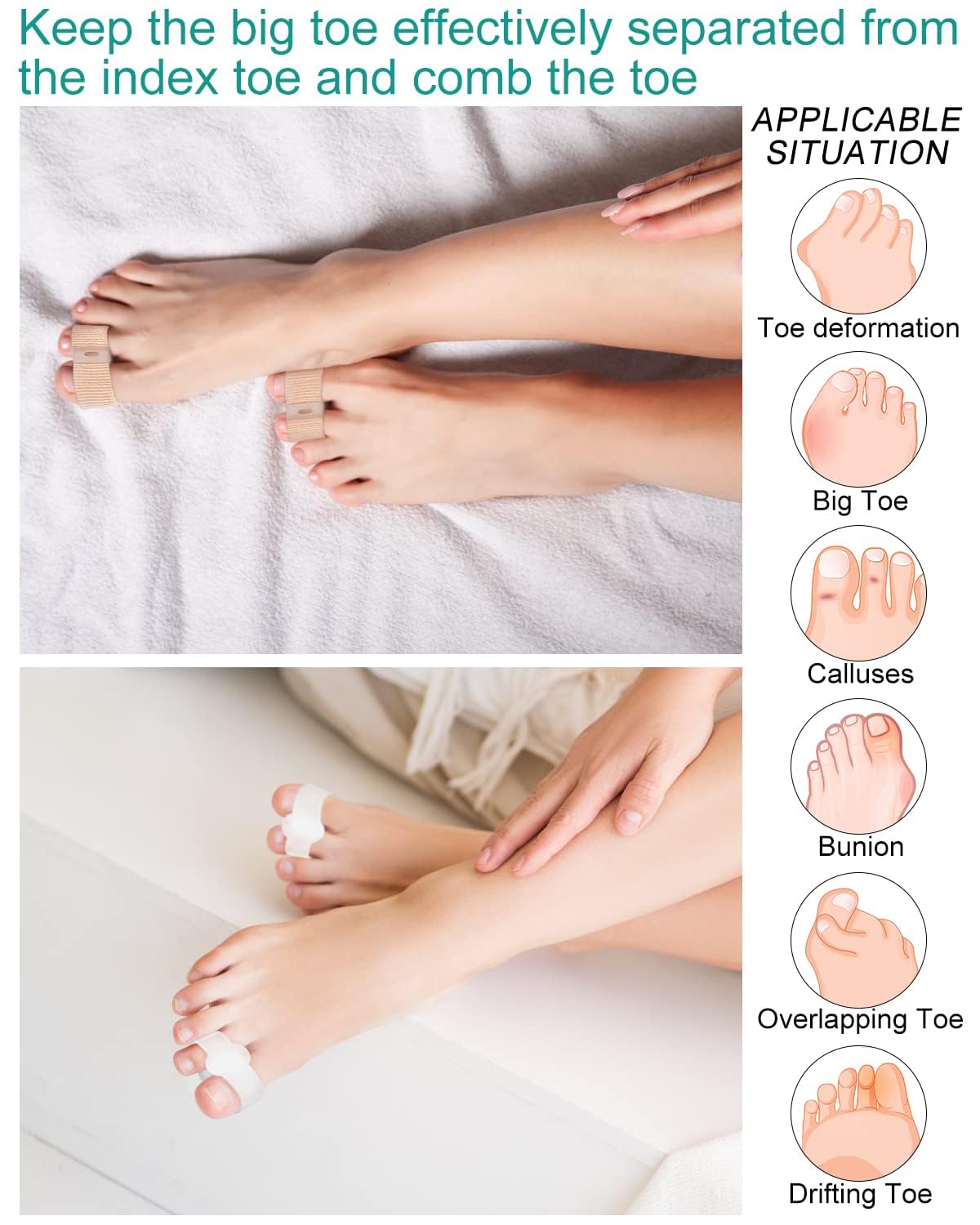 Blatown bunion corrector showing double loop design