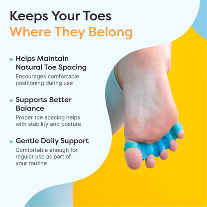 Close up of ZenToes silicone loops for hammertoe support