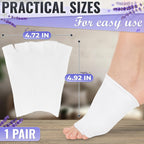 Close up of Nadoba white gel lined toe separator socks