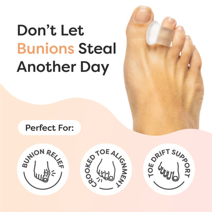 ZenToes toe separators worn on foot for bunion relief