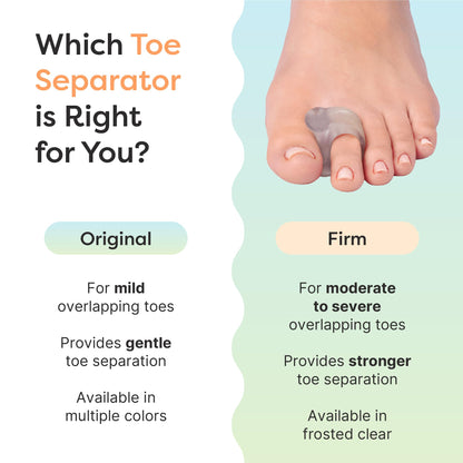 Close up of medical grade silicone toe separator texture