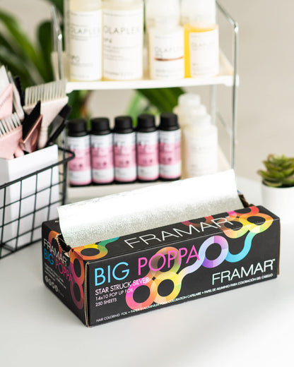 Framar pop up hair foil sheets pulled out of dispenser