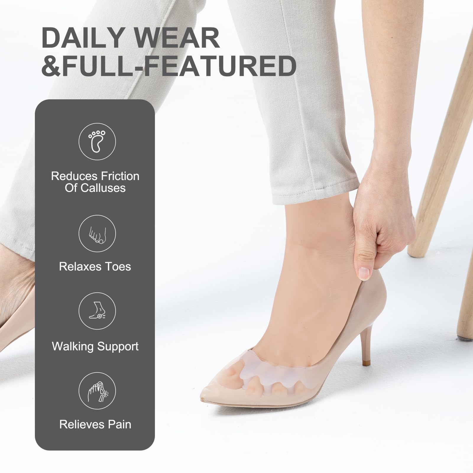 Roogaluckeep toe alignment tools for foot care