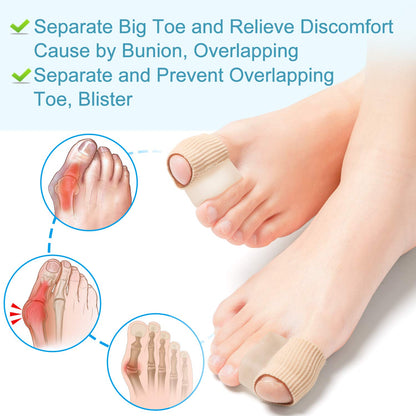 Close up of 0.6 inch thick gel toe spacer