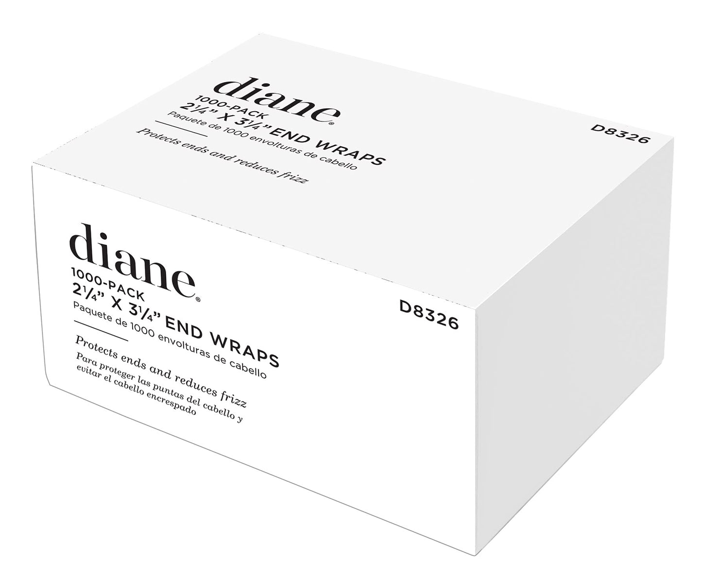Close up of Diane professional hair perm end wraps