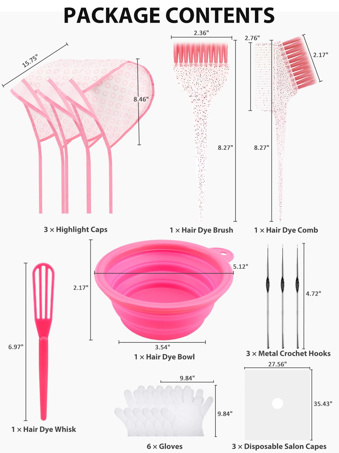 Yoovr hair highlighting bowl and applicator brush set