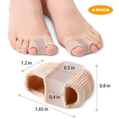Pair of LeaOcaao dual loop gel toe spacers on a flat surface