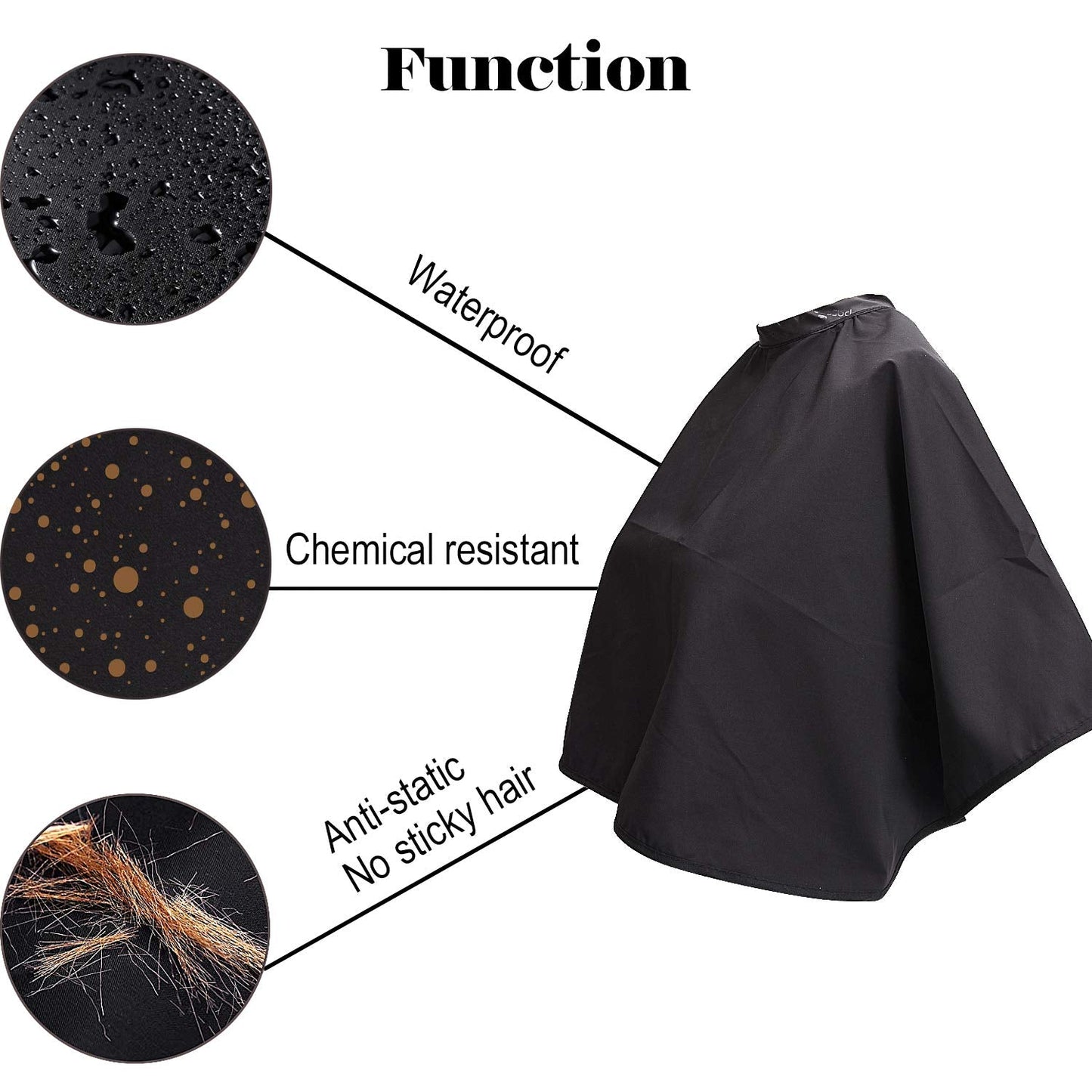 Noverlife waterproof makeup bib folded to show moisture-repellant fabric