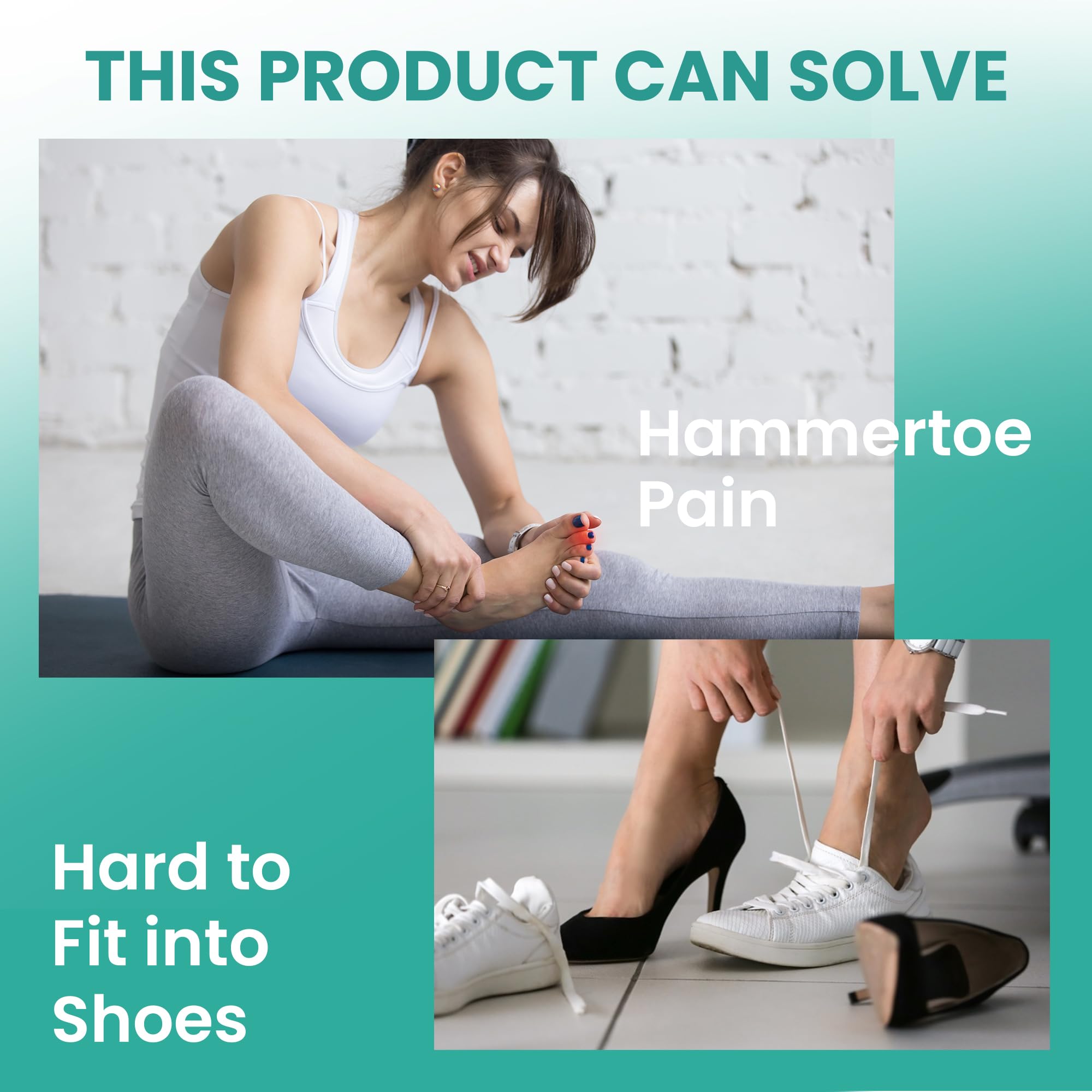 Welnove toe straighteners showing anatomical design