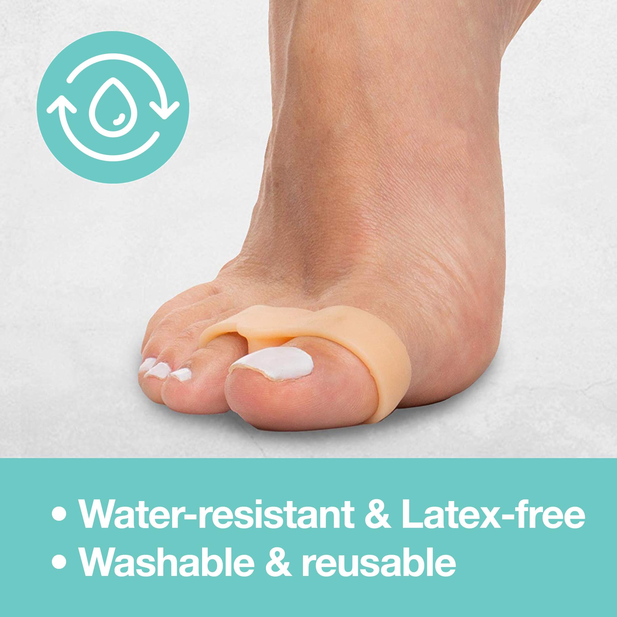 Side profile of ZenToes beige gel bunion corrector