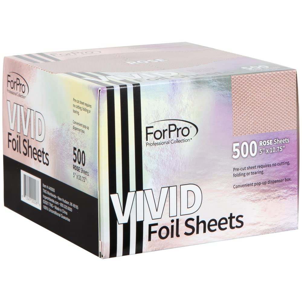 Pop-up dispenser box of ForPro hair foils for salon use