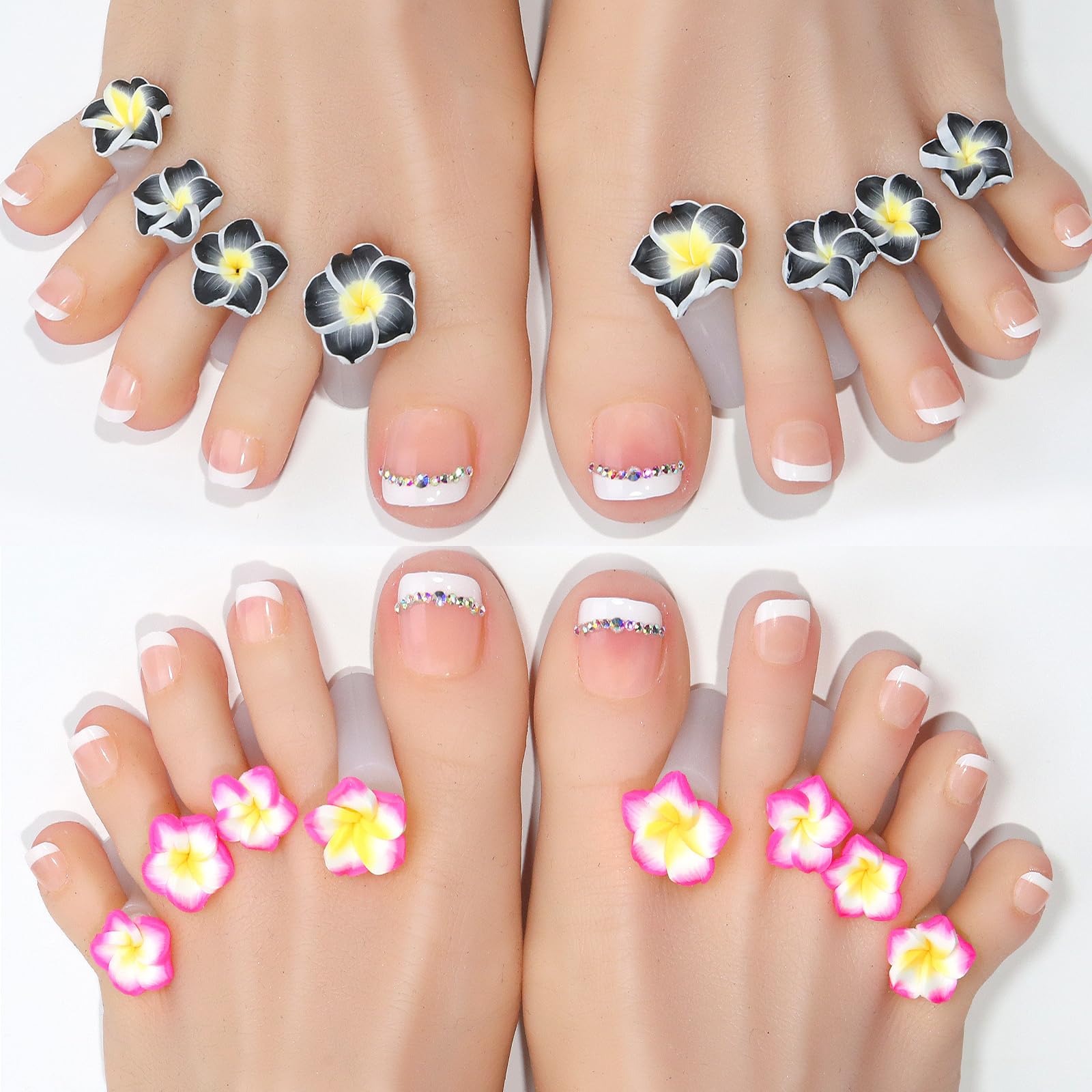 Soft silicone toe spacers used for nail polish application