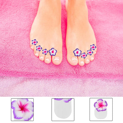 Set of 32 reusable silicone toe separators for neat toenails
