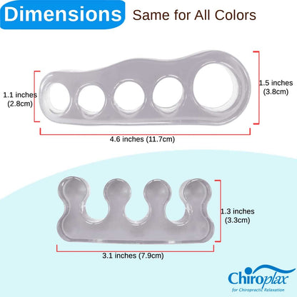 Side profile of Chiroplax lavender toe spacers for hammer toes.