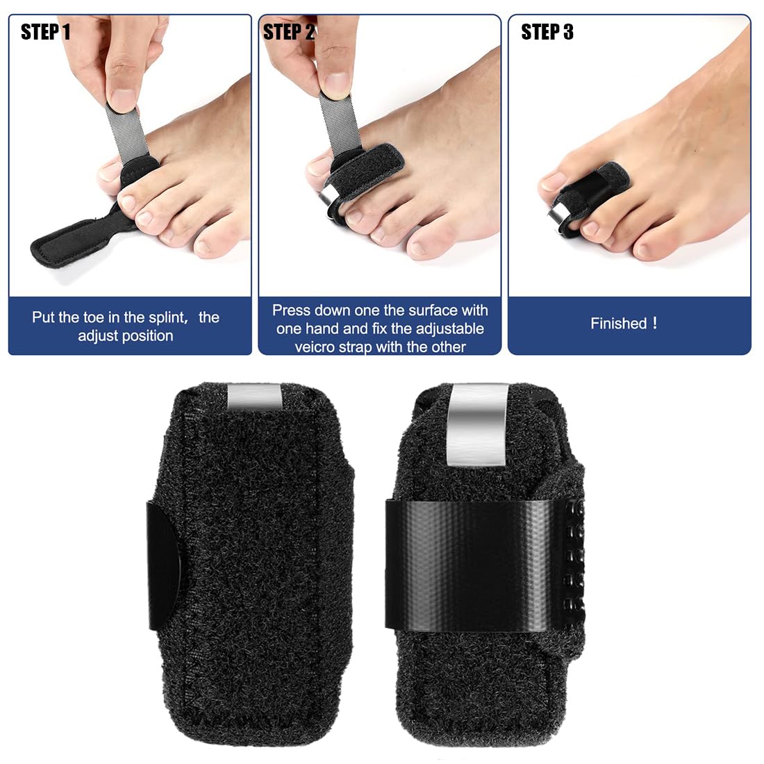Comfortable anti-friction fabric toe straightener