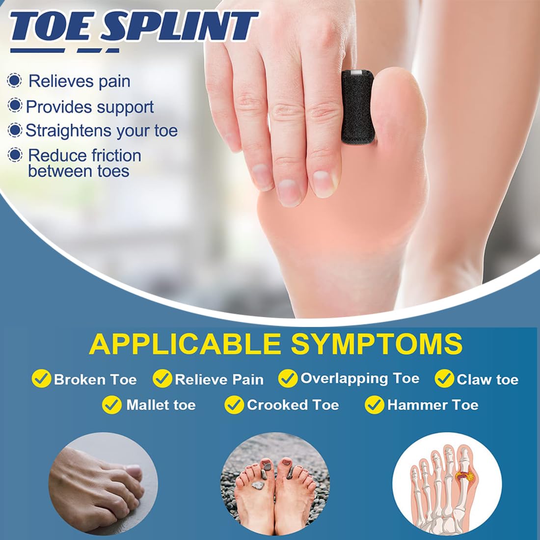 Linxiu toe splint packaging set of two