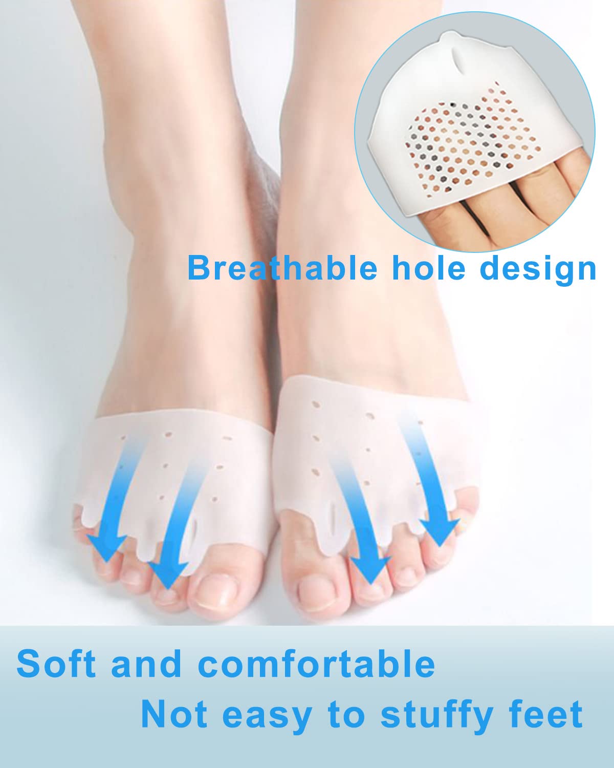 Person wearing Golbylicc bunion corrector inside a shoe