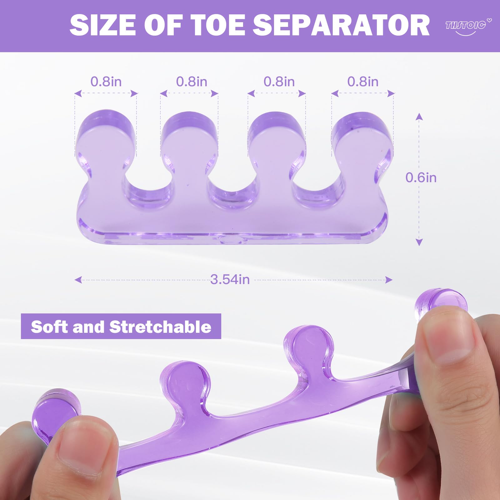 Thstoic pedicure toe spacers for nail polish application