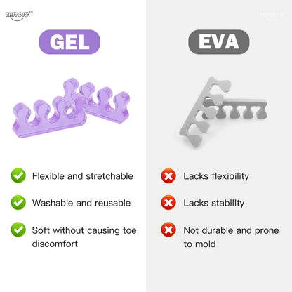 Flexible gel toe correctors for overlapping toes