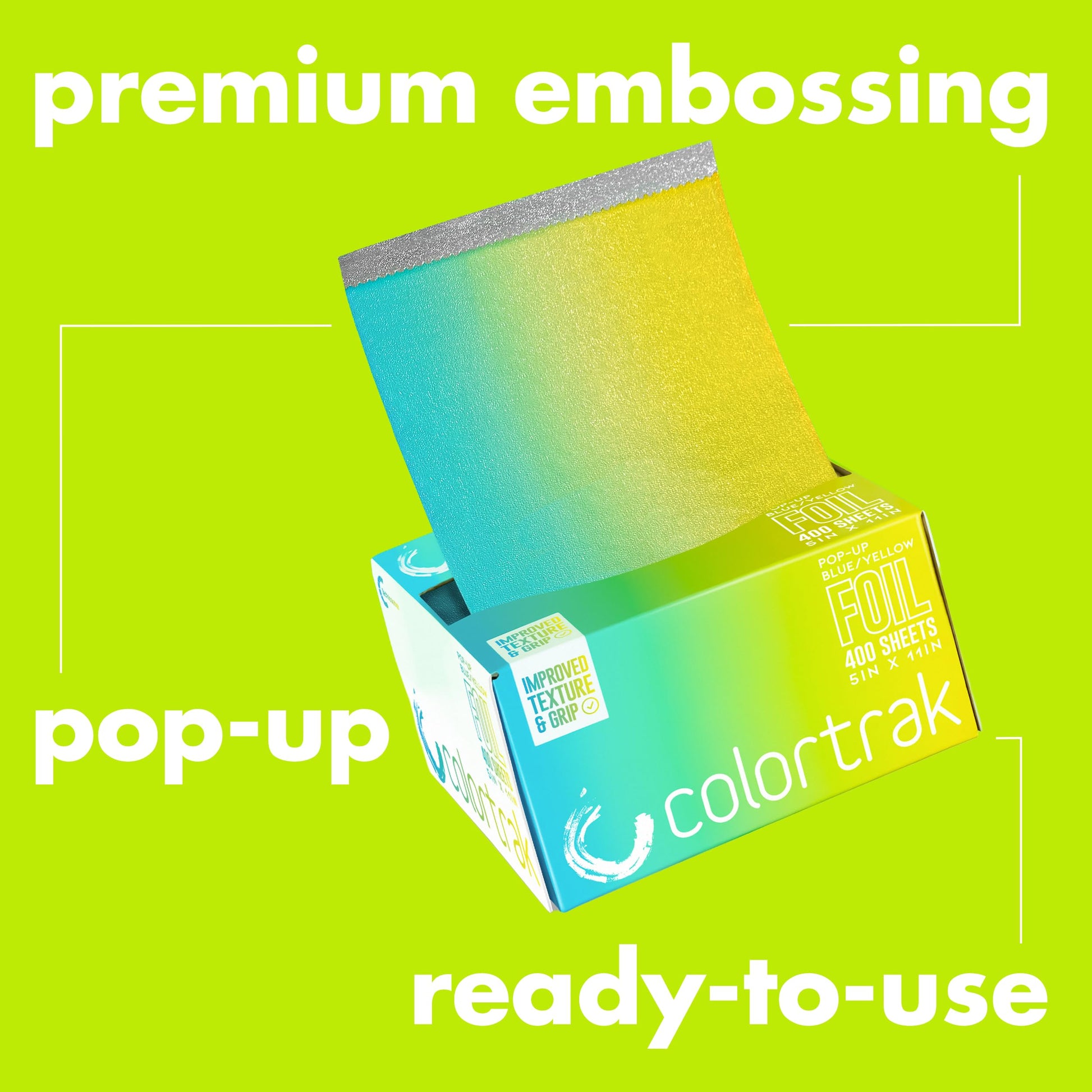 Side profile of the pop up dispenser box showing the colorful graphic pattern details.