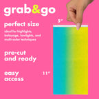 Top angle view of the 400 count professional salon highlighting foil packaging.