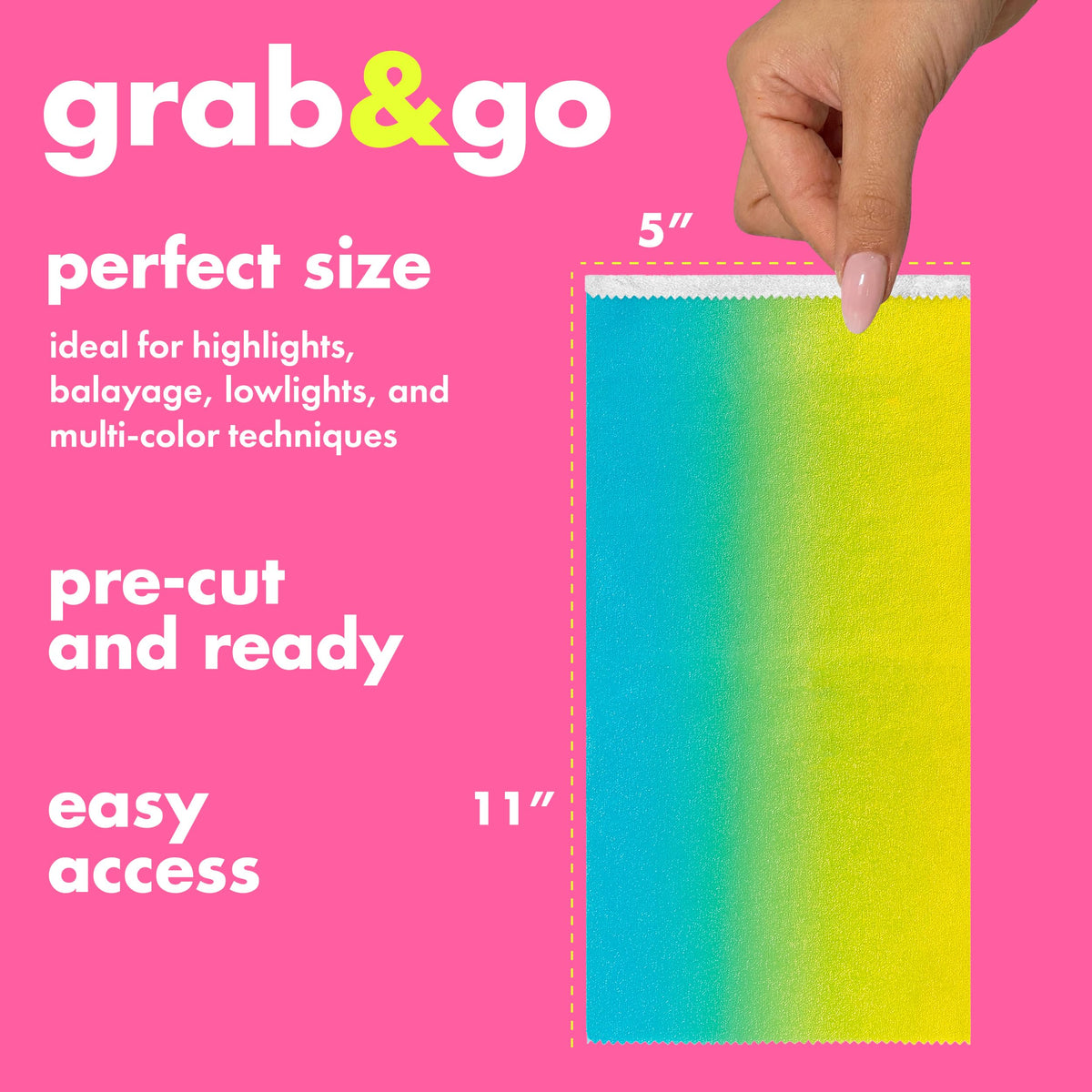 Top angle view of the 400 count professional salon highlighting foil packaging.