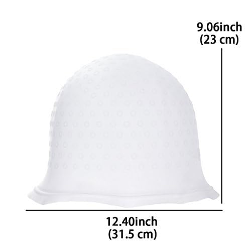 White reusable hair frosting cap for salon and home use