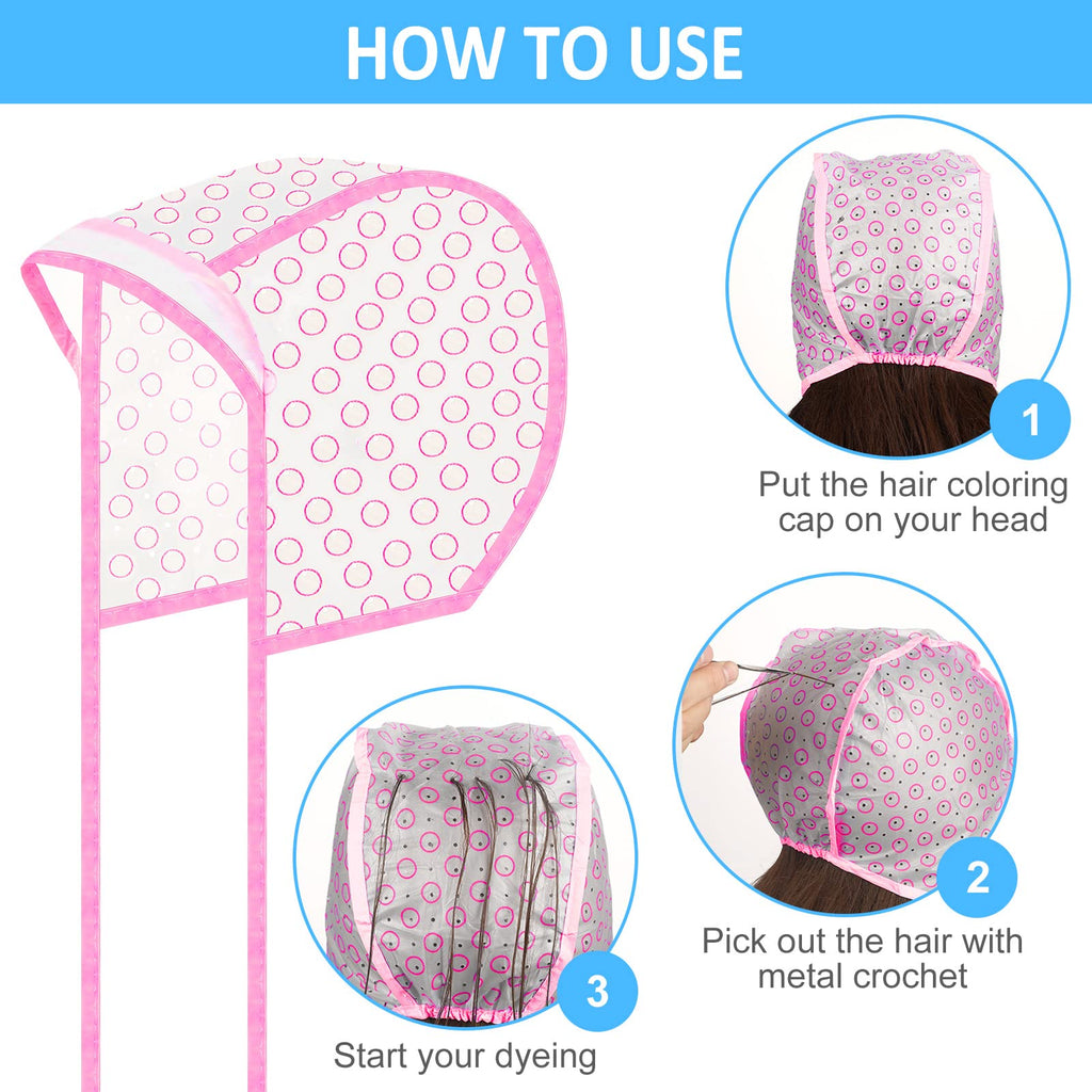Close up of Boao PVC hair coloring cap and styling hook