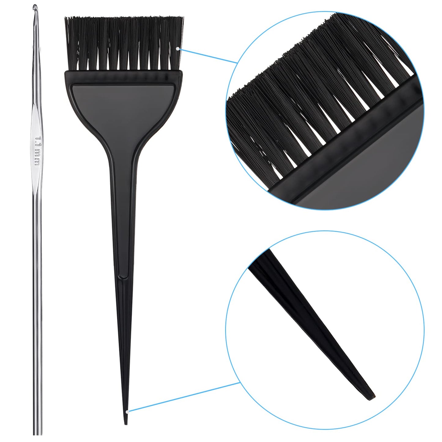 Boao hair dye kit including brushes and protective gloves